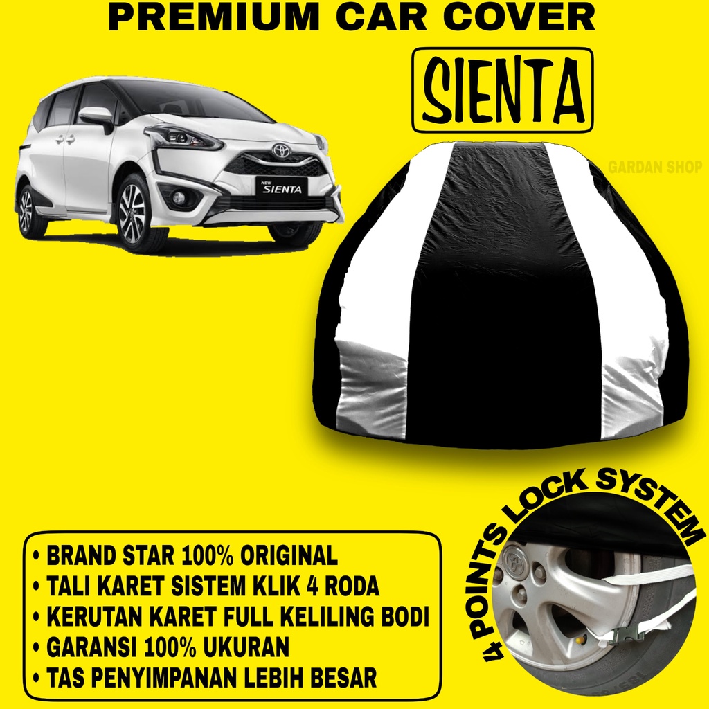 Body Cover SIENTA Sarung Strip SILVER Penutup Pelindung Bodi Mobil Toyota Sienta PREMIUM Cover