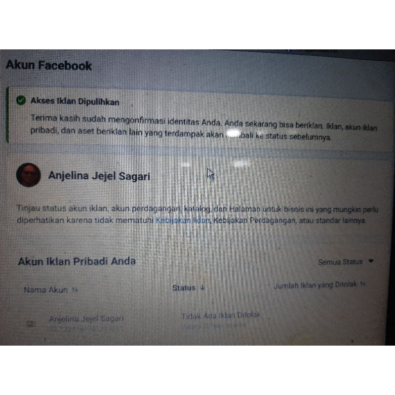 FB ADS VERIF LOLOS RESTRIC FACEBOOK ADS VERIF AKSES IKLAN DIPULIHKAN