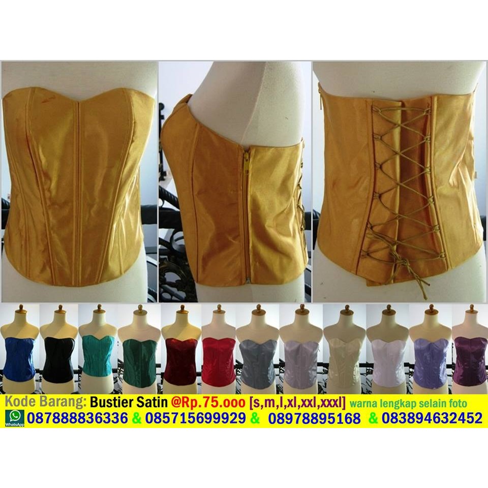 TERBATAS bustier kamisol dalaman kebaya bahan satin tali NEW