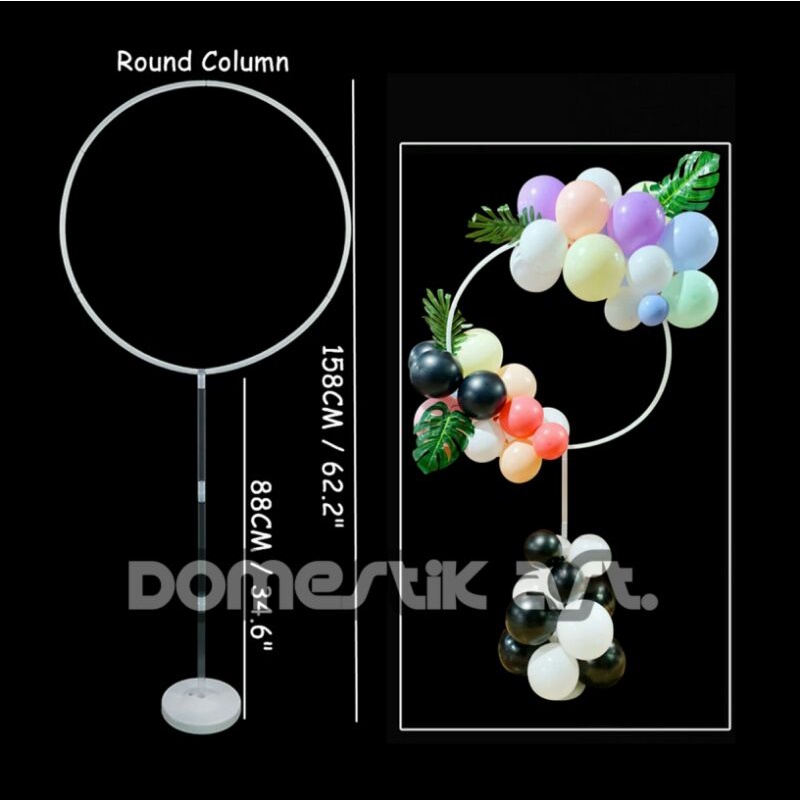 Standing balon dekorasi BULAT / Tiang Dekorasi Balon Bulat melingkar / Standing Base Balon Holder Ri