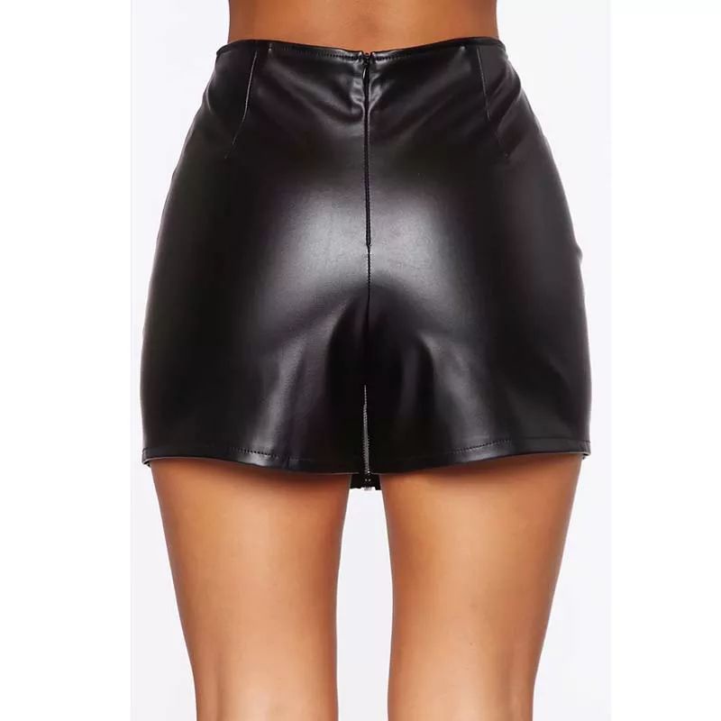 Rok Mini Wanita Full Ritsleting Bodycon Model Rok Pensil Pakaian Klub Pesta Malam Pensil High Waist