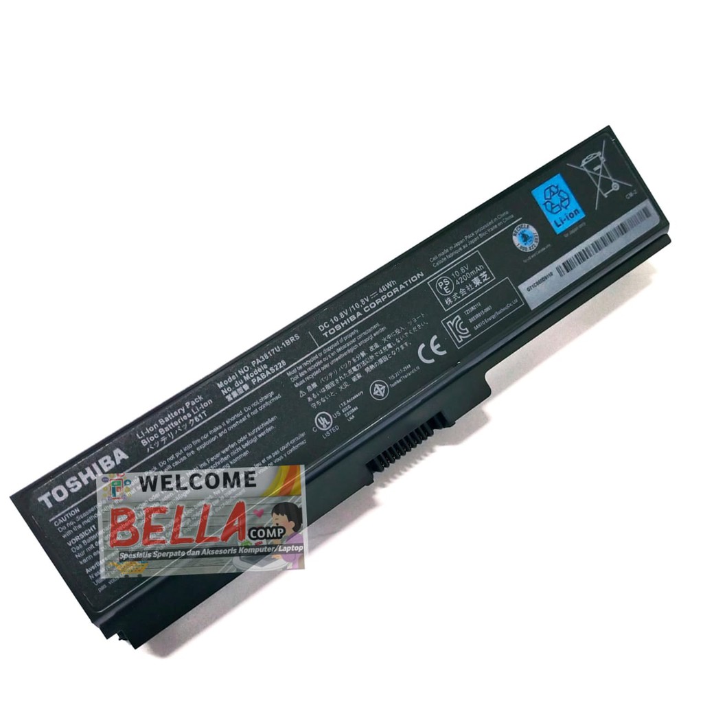 Baterai Laptop Toshiba Satellite L750 L740 L745 L750D L755 C600 L600 L635 L655 L735 L510 M800 PA3817