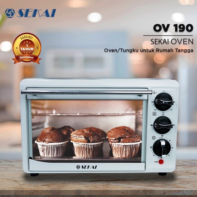 SEKAI Oven Listrik Low Watt Kapasitas 22L UkD / 19L UkL OV 190 Garansi Resmi