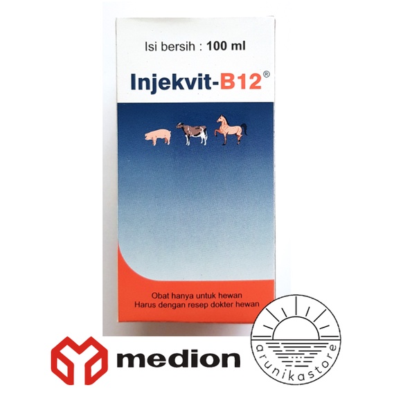INJEKSI VITAMIN B12 / INJEKVIT B12 100ml | Vitamin B12 Injeksi untuk hewan