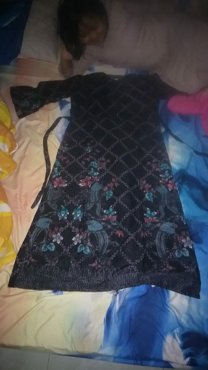 Batik Couple Keluarga Sania Ruffle Ori Ndoro Jowi Dnt Motif Jaring