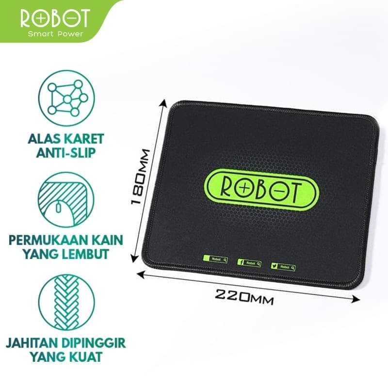 MOUSEPAD ROBOT RP01 BLACK ANTI SLIP WITH SOFT SURFACE