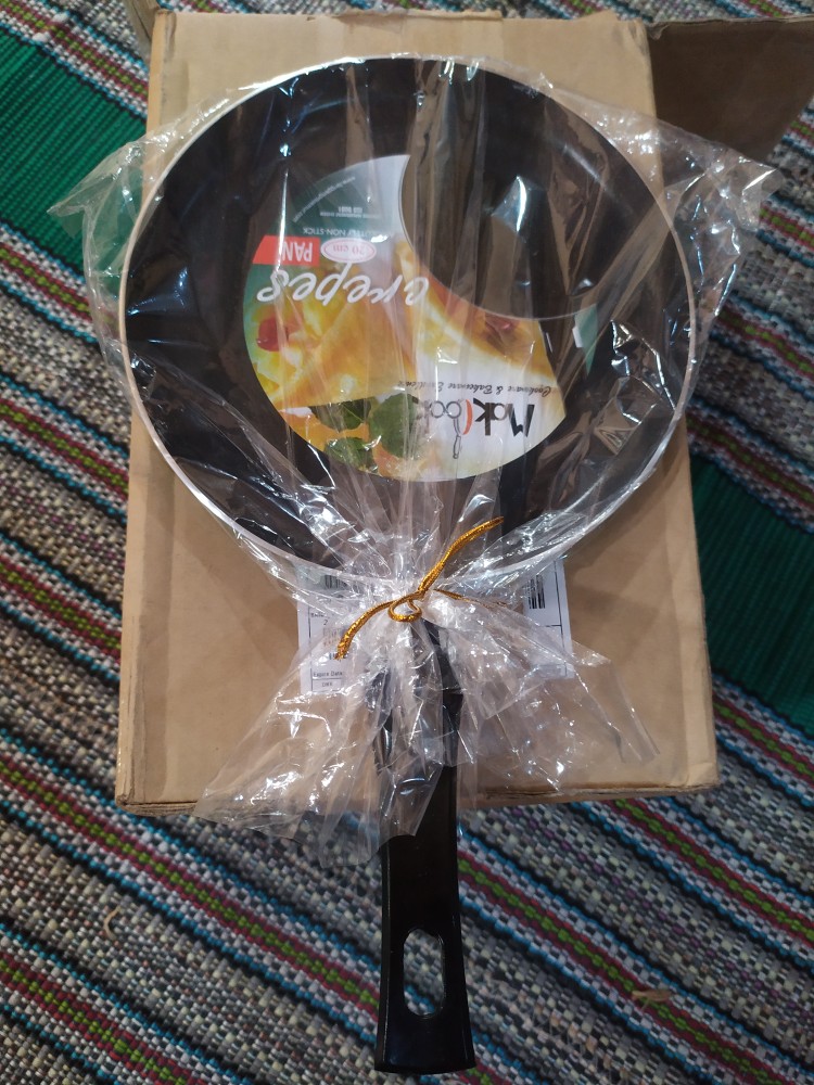 Crepes Pan / Wajan Teflon Datar Gagang / Crepes Maker - 20cm