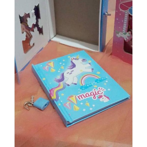 

[KODE A88QA] DIARY UNICORN ADA GEMBOK NYA BISA DIKUNCI NOTEBOOK UNICORN KUDA PONY BUKU HARIAN