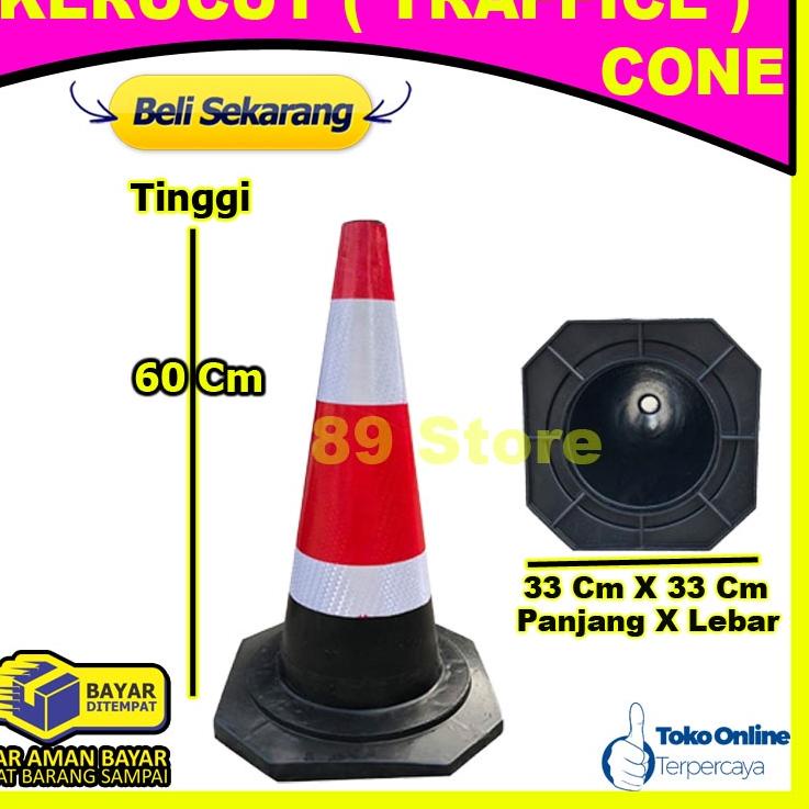 Obral Terkini TRAFFIC CONE KERUCUT LALU LINTAS / KERUCUT PEMBATAS LALU LINTAS / TIANG PARKIR MURAH