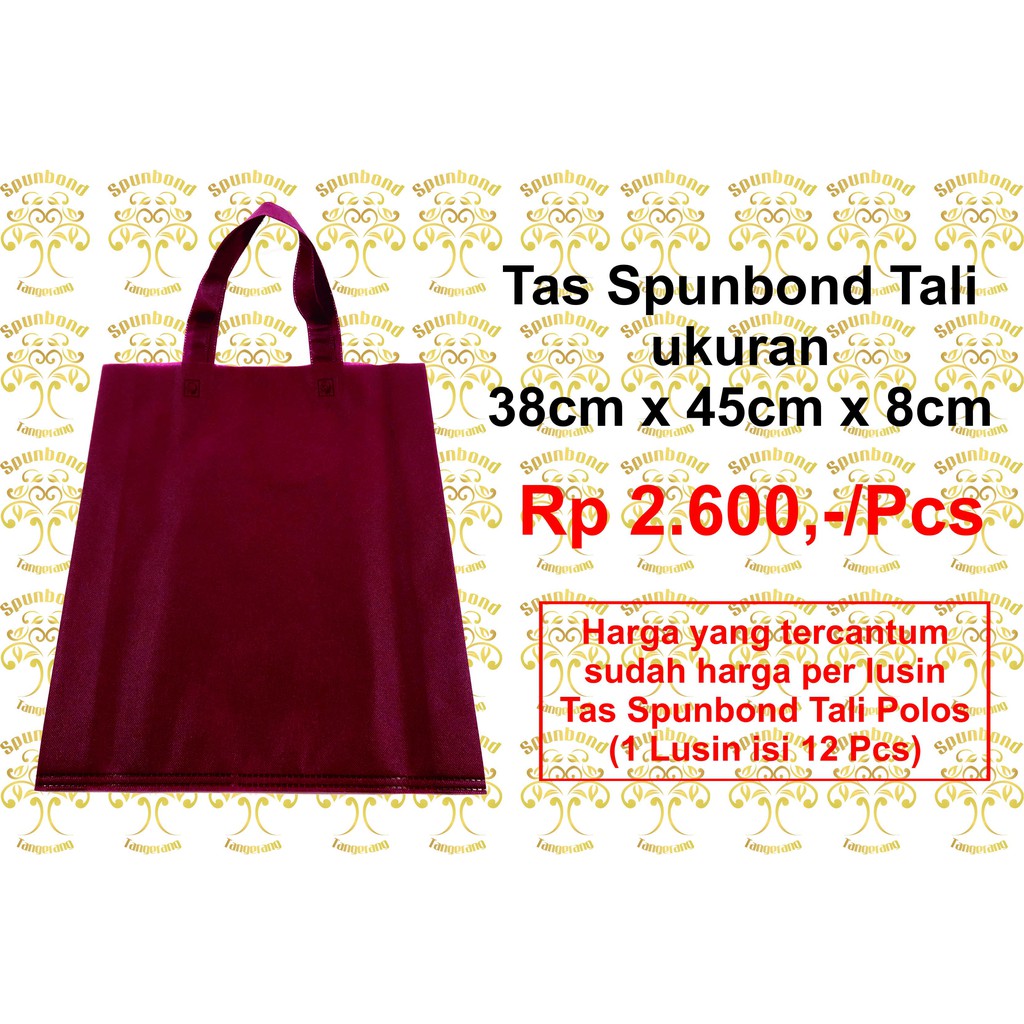 

Tas Spunbond Tali 38x45x9cm / Goodie Bag Spunbond