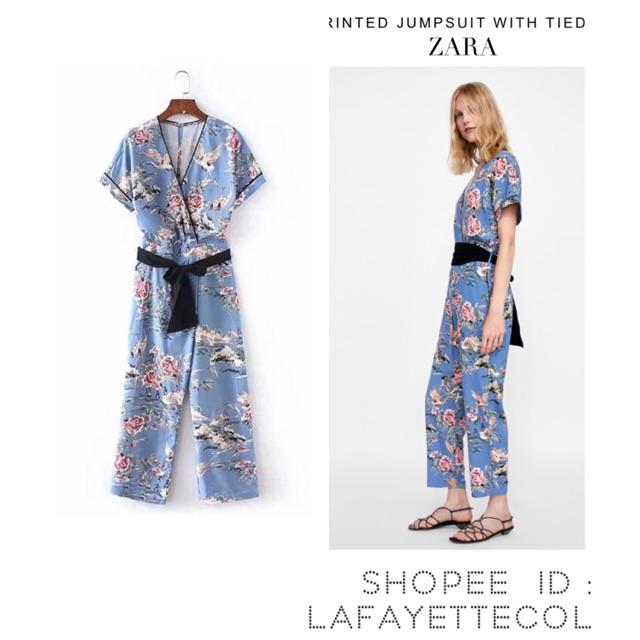zara flower jumpsuit