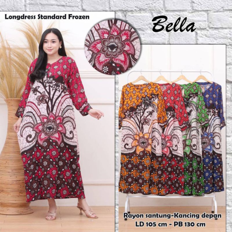 Longdress kancing busui esmanur grosir baju tidur menyusui murah lengan panjang