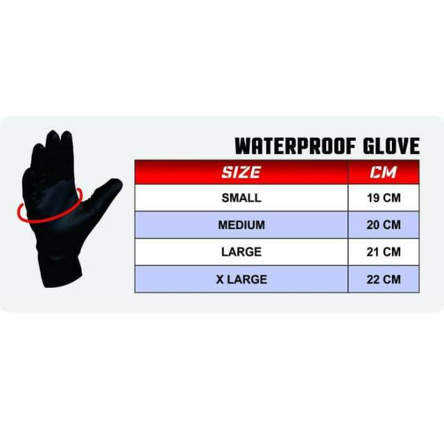 Avelio waterproof glove full finger sarung tangan sepeda windproof water resistant