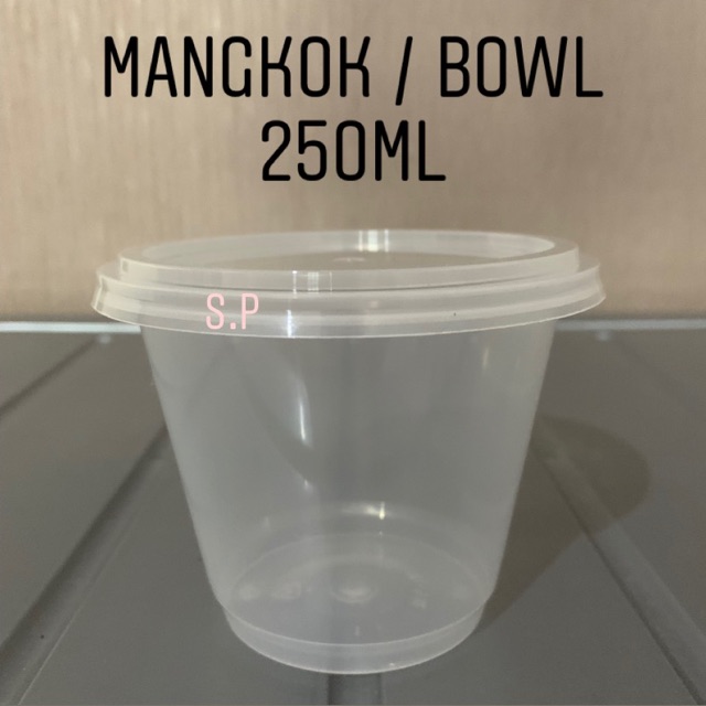 MANGKOK PLASTIK TAHAN MICROWAVE BOWL 250ml isi 50pcs