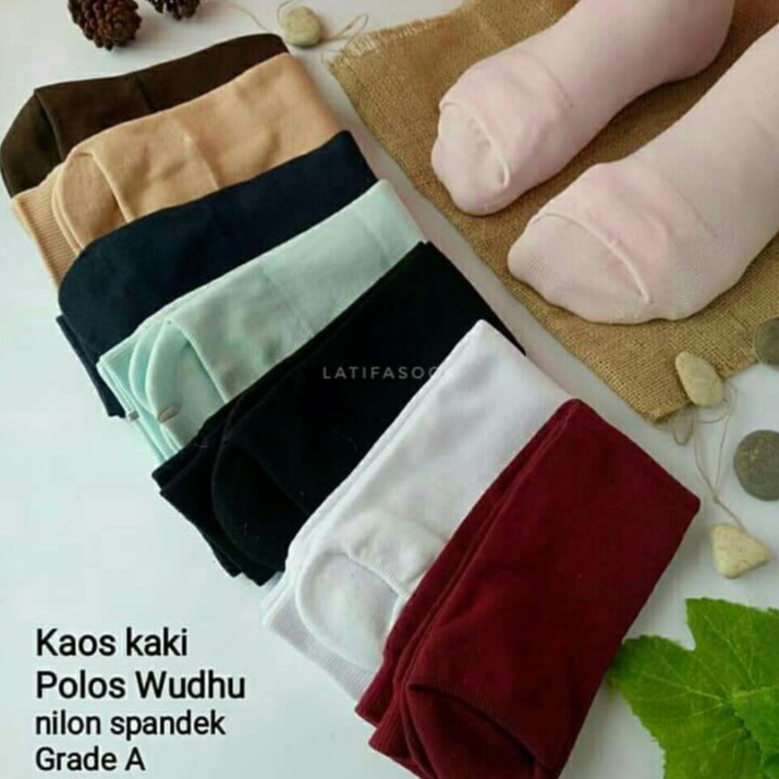 Kaos Kaki Wudu Muslimah Untuk Dewasa Bahan Nilon Spandek