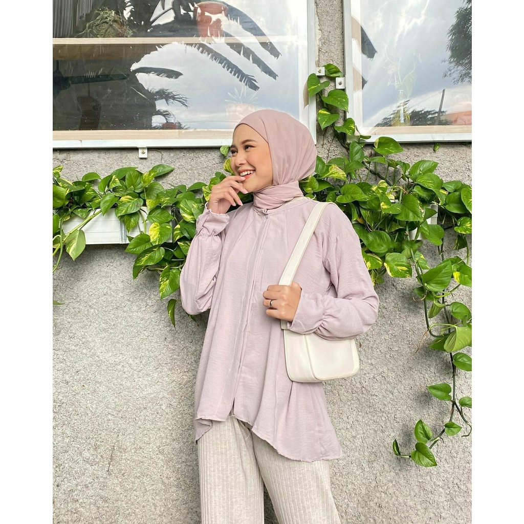 ZANA BLOUSE / ATASAN BAJU WANITA BAHAN RAYON CRINCLE / BLOUSE CRINCLE / BLOUSE POLOS / BLOUSE JUMBO 