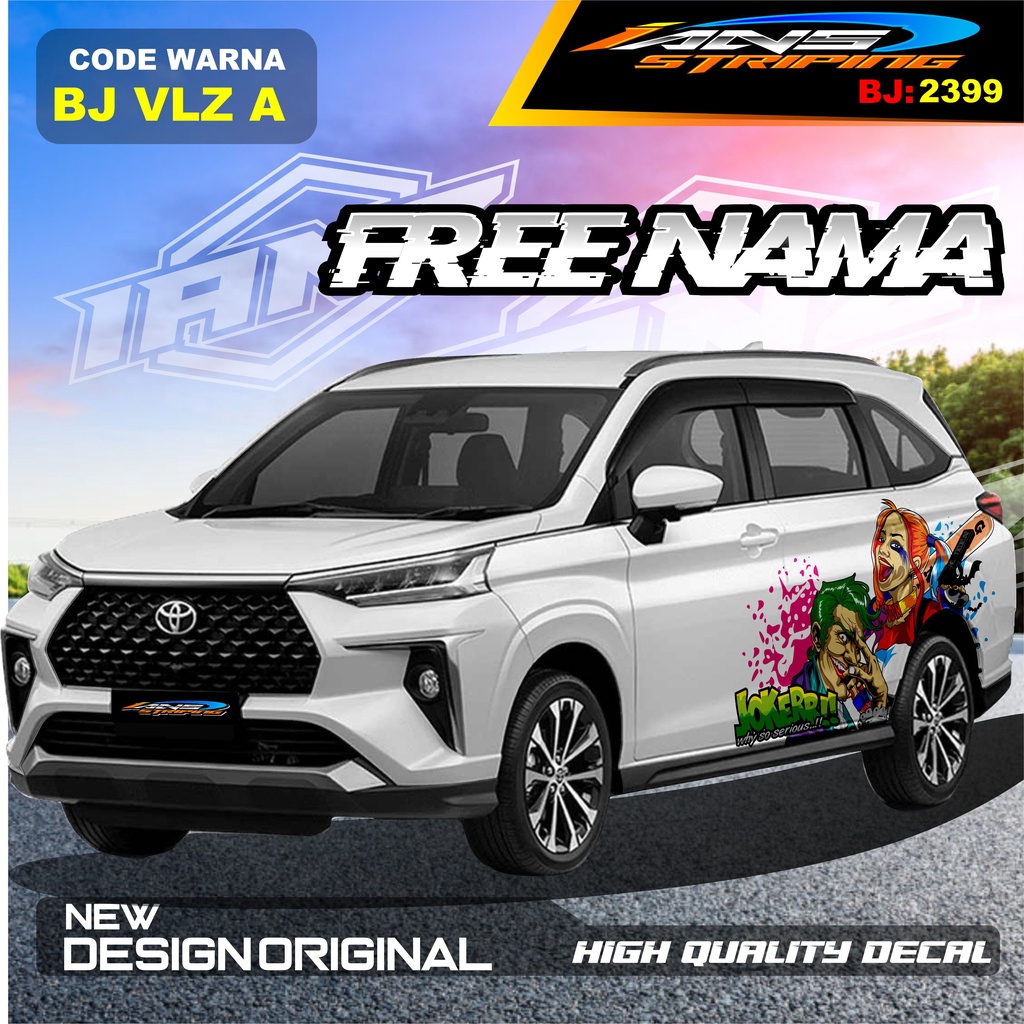 STICKER DECAL MOBIL AVANZA VELOZ / VARIASI STIKER MOBIL XENIA REBORN / STICKER DECAL MOBIL PAJERO / STIKER MOBIL