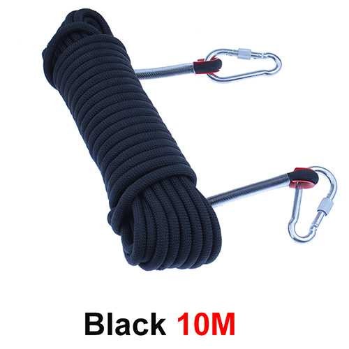 Tali Paracord Panjang Tebing Climbing Rope 10mm 10m Steel Buckle Jm