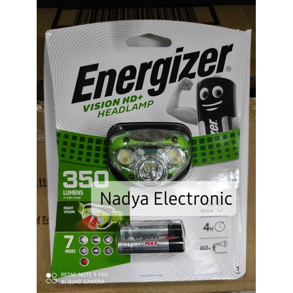 ENERGIZER HEAD LAMP VISION HD+ /SENTER KEPALA ENERGIZER ORIGINAL