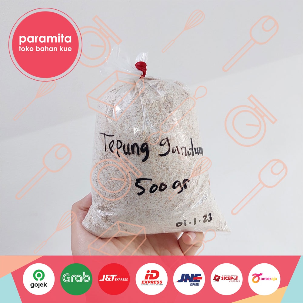 Bogasari Naturich Whole Wheat Flour Tepung Gandum Utuh Repack 500 gr