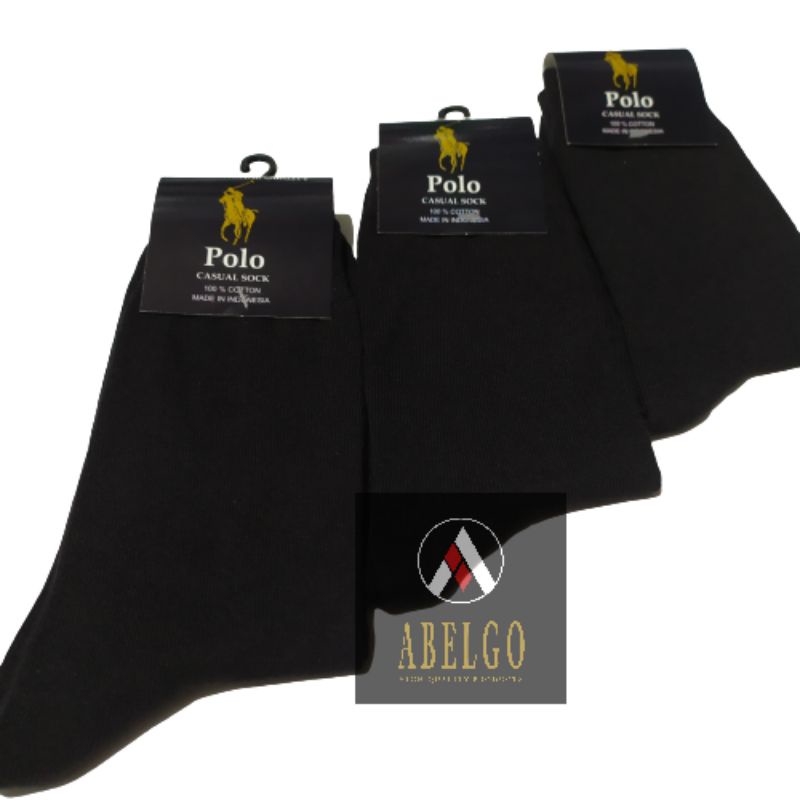 kaos kaki kerja pria polo hitam polos panjang/mensock polo/kaos kaki kantor hitam polo