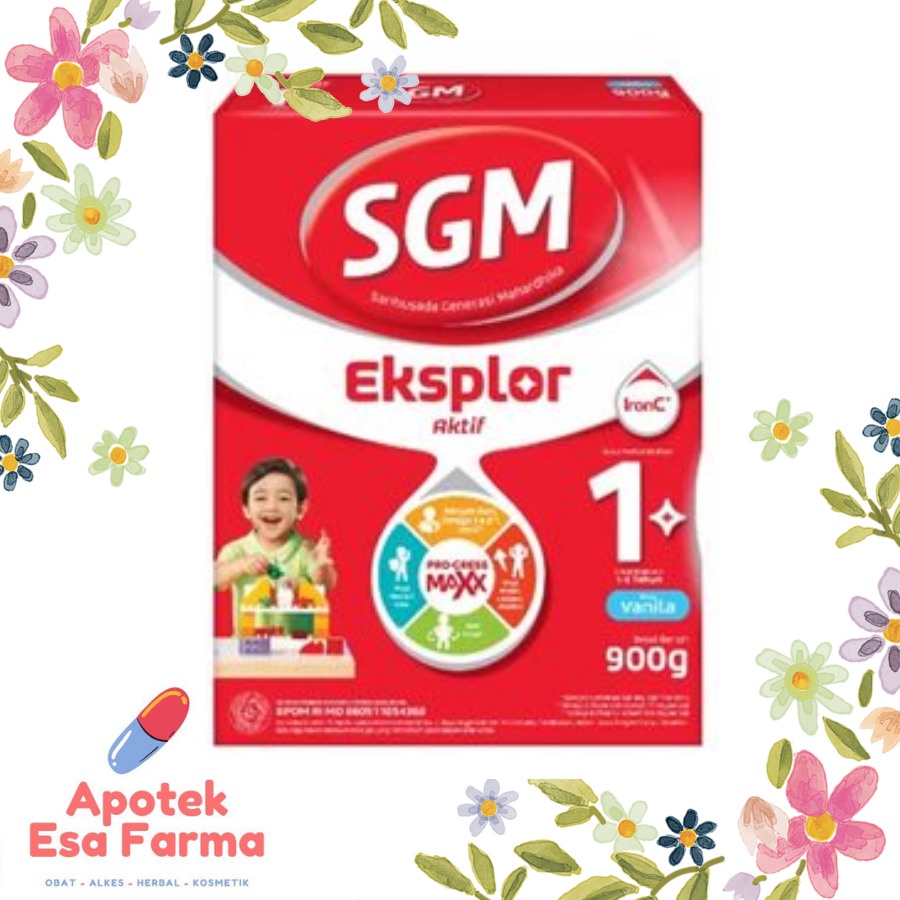 SGM Eksplor 1 plus Aktif 1+ Susu Pertumbuhan 1-5 Thn Madu Vanilla 900 gram 900g