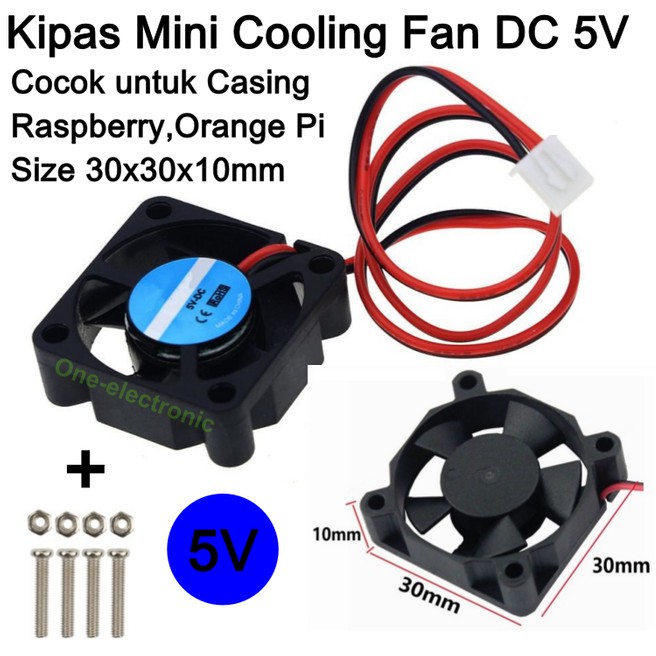 Cooling Fan kipas Mini DC 5V Brushless Raspberry Pi Orange Pi