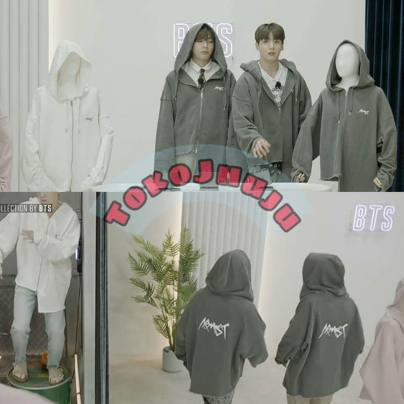 Jaket Hoodie Zipper BTS Jungkook Hand Made ARMYST print DTF (unofficial)