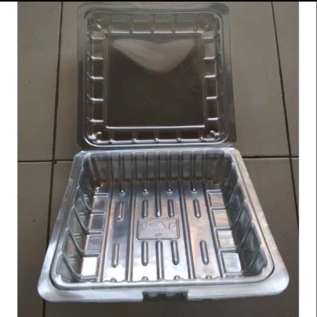 MIKA JUMBO PETAK /KOTAK PLASTIK MIKA MAKANAN KUE BOLU BESAR (khusus Gojek/Grab)
