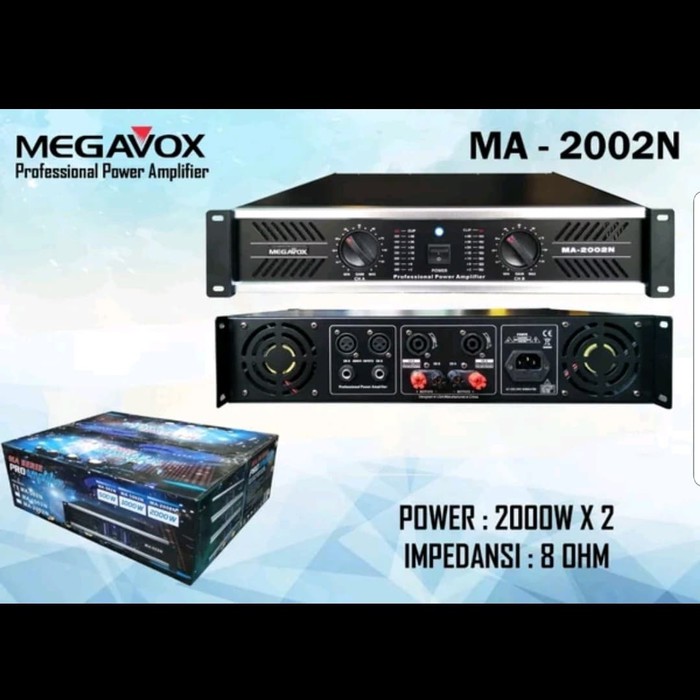 POWER AMPLIFIER MEGAVOX MA2002N/MA 2002N 2 X 2000 WATT