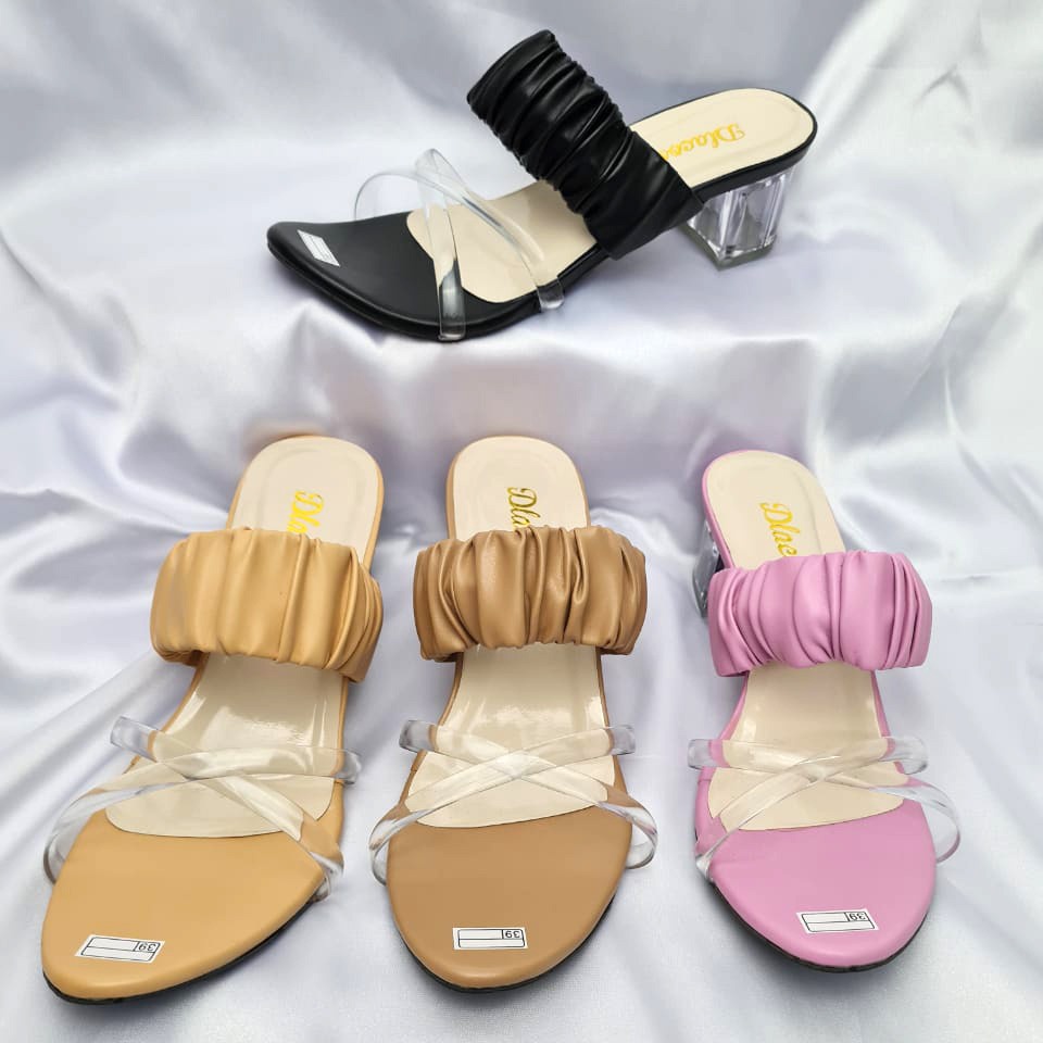 Ready terbaru ... NEWW EMIKO High Heels Silang PL012
