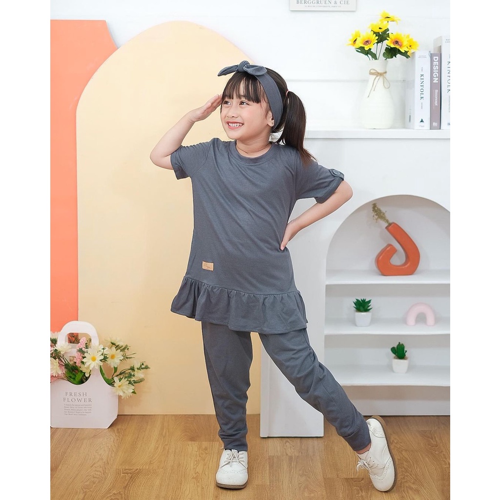 Promo SET RANA SETELAN LINEN ANAK PANJANG NEECA KIDDOS SIZE 3-5 tahun Keren