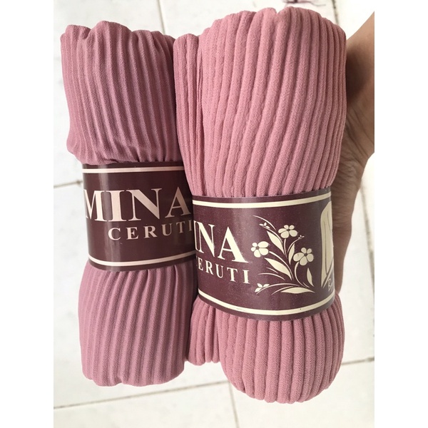 Hijab Pasmina plisket premium / Pasmina Plisket lidi / Pasmina pleated shawl / Pashmina plisket Tanpa Garis Tengah-43. Salempink Full
