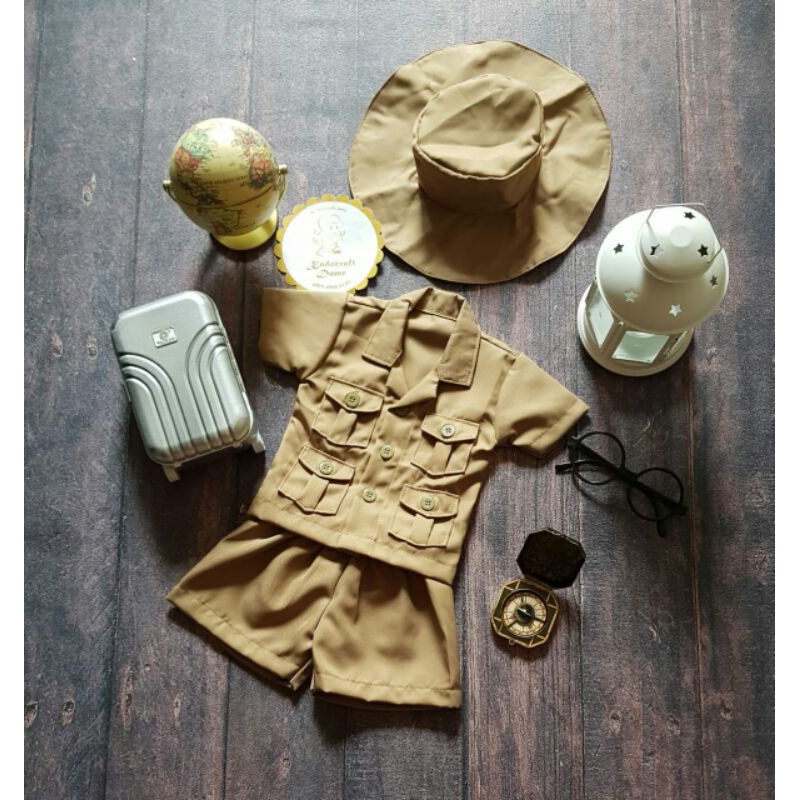 kostum baju jumper romper jubah newborn baby boy set photoprop photonewborn
