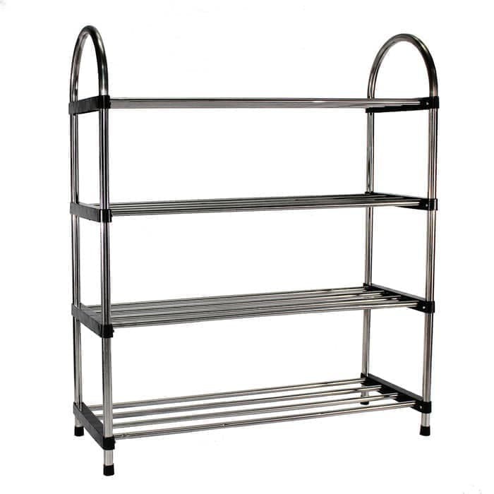 Rak sepatu stainless susun 4