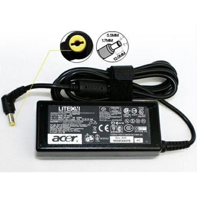 ADAPTOR LAPTOP ACER 19v-3.42A NOTEBOOK CHARGER 19 VOLT - 3.42 ampere