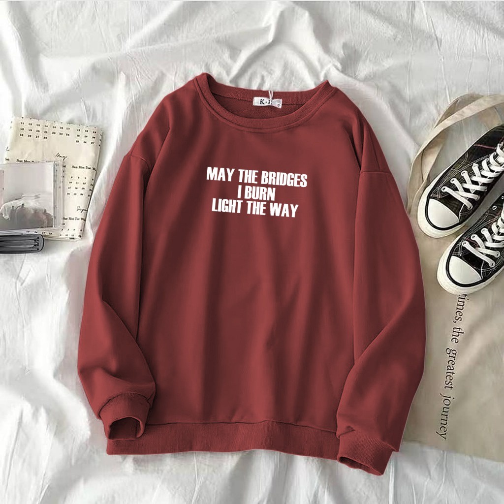 Sweater Light the way l xl xxl Sweater termurah Sweater Hoodie Crewneck Sweater Korean Style hoodie 