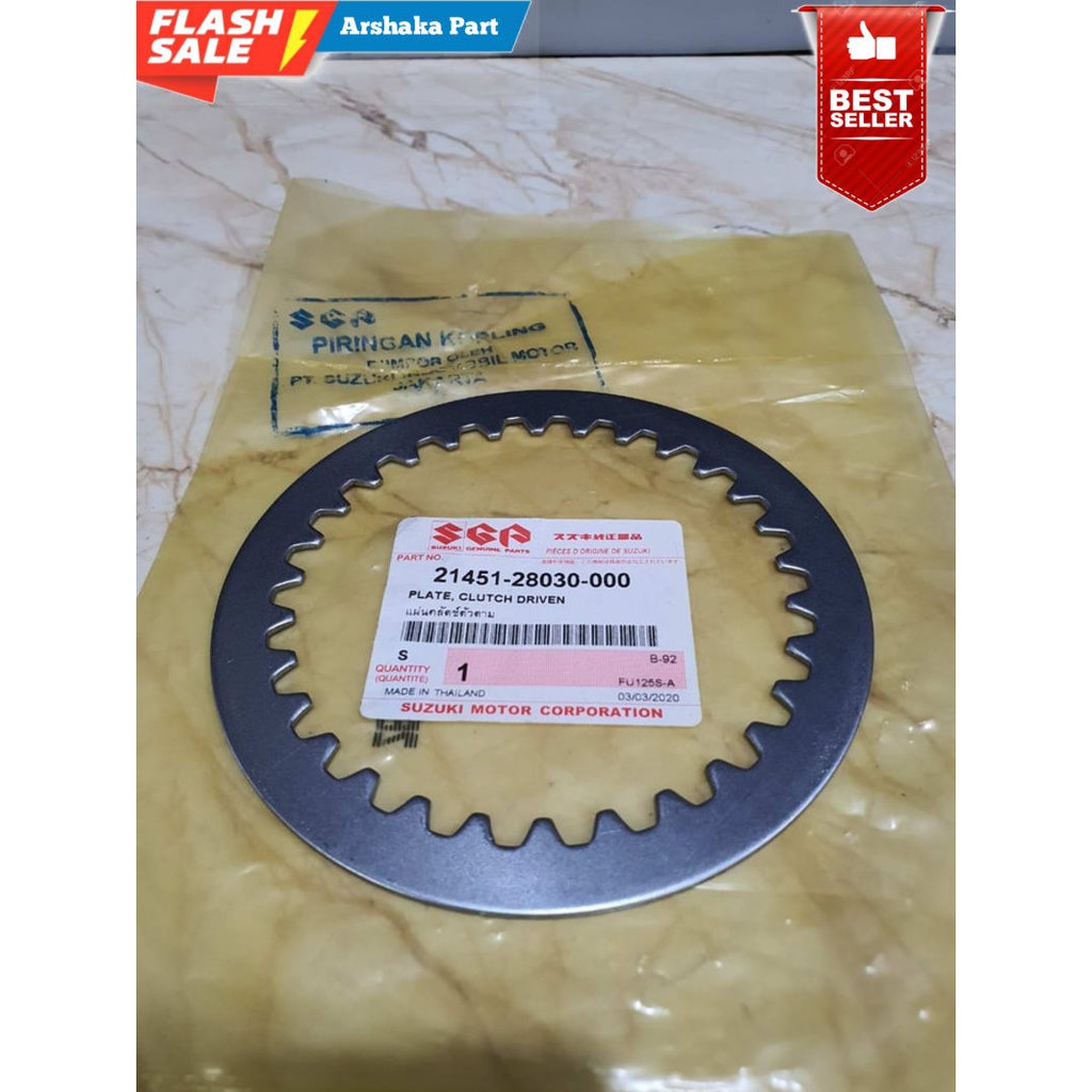 PROMO PLAT BESI KAMPAS KOPLING SATRIA FU 150 ASLI ORI SUZUKI 21451-28030 PASTI ASLI ORIGINAL