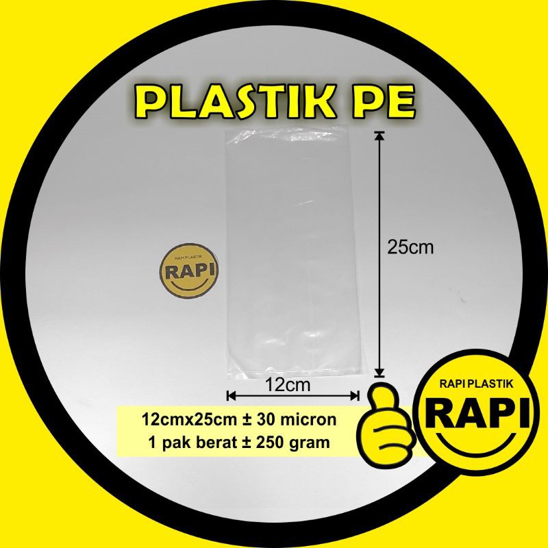Plastik PE 12x25 03 12cmx25cm 30micron Plastik Serbaguna