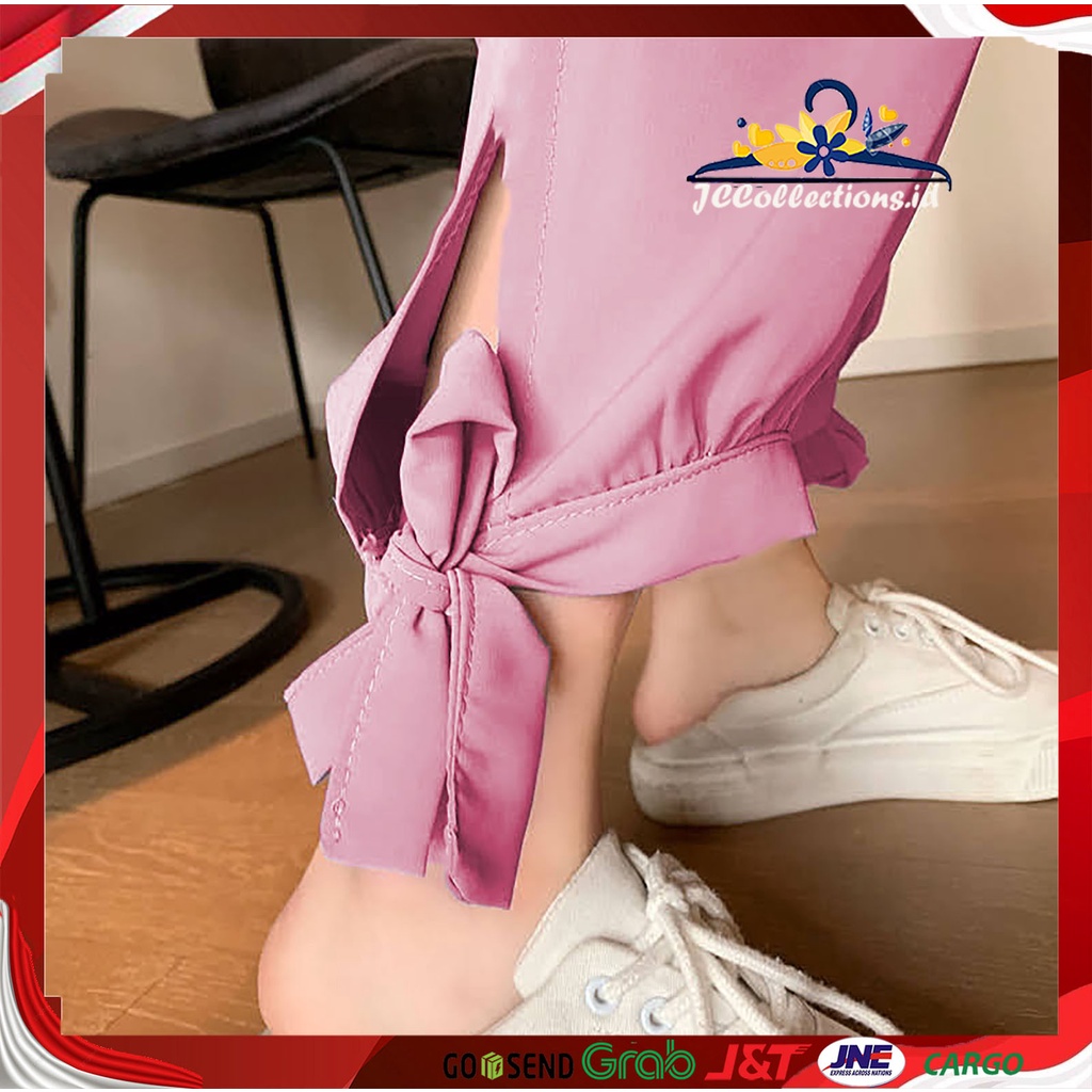 Celana Panjang Wanita Murah Gaya Korea Variasi tali Yasmmine JCCollections