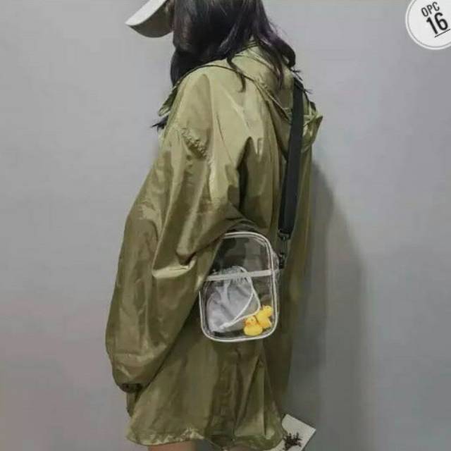 Tas selempang mika mini transparan opc / FASHION TAS MIKA / TAS WANITA MIKA KELIHATAN