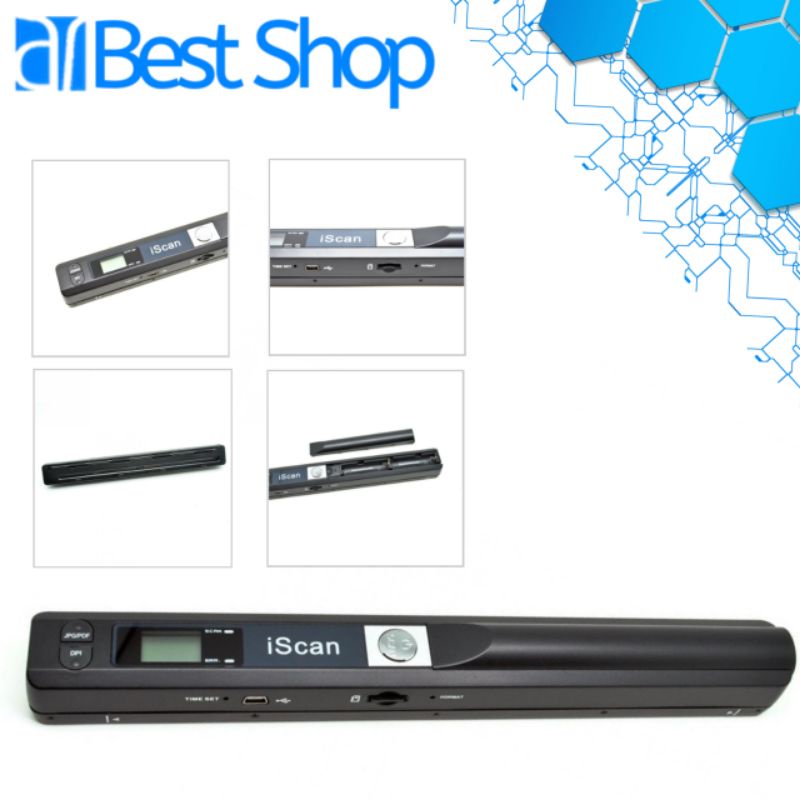 iScan Scanner Portabel 900DPI dengan LCD Screen