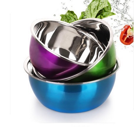 3 PCS SET STAINLESS STEEL BOWL - 22 24 28 CM STAINLESS SERBAGUNA