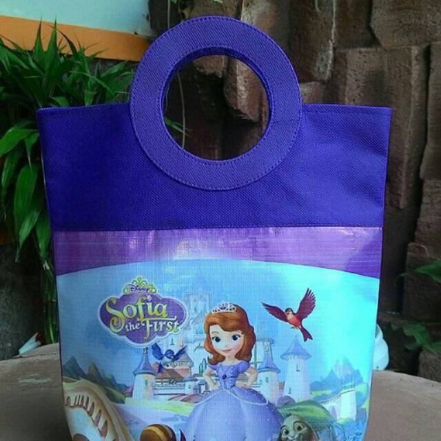 Tas Ultah pegangan Bulat Printing Sofia