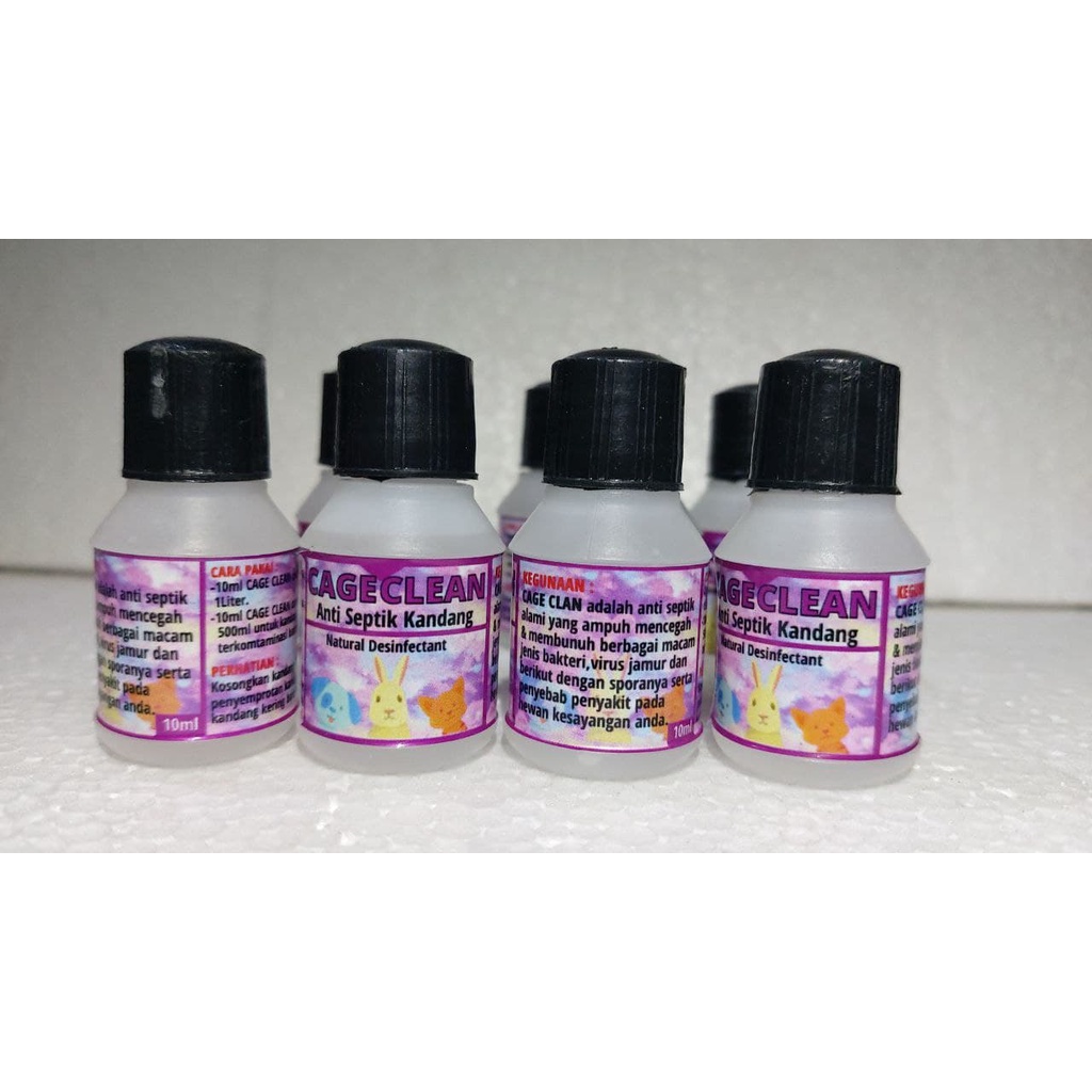 CAGE CLEAN DESINFECTANT 10ML Desinfectan kandang hewan FEZONE