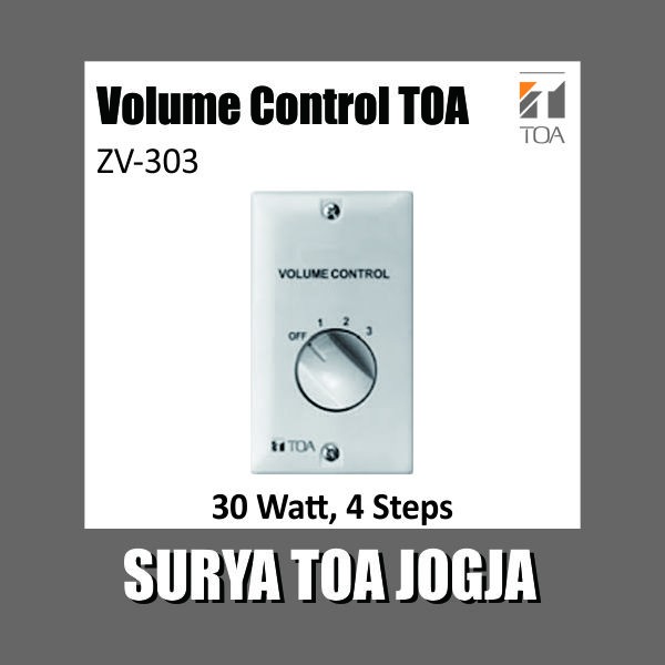 Volume Control TOA ZV-303 ZV303 ZV 303 Original Asli 30 W Watt Attenuator Jogja Selector Selektor