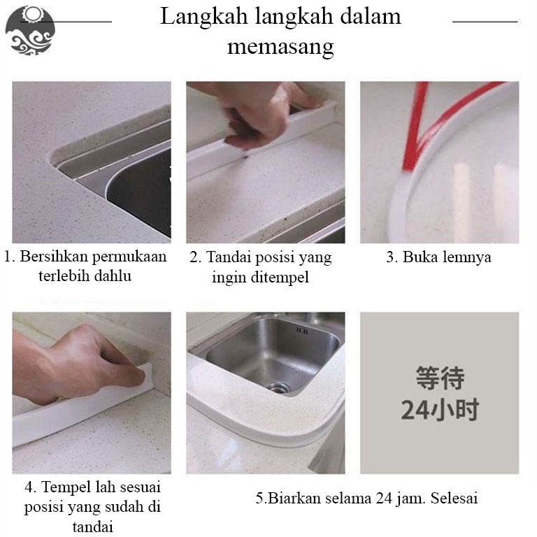 DEFFECT Pembatas Air Kamar Mandi Washtafel Bahan Silikon Seal Pembatas