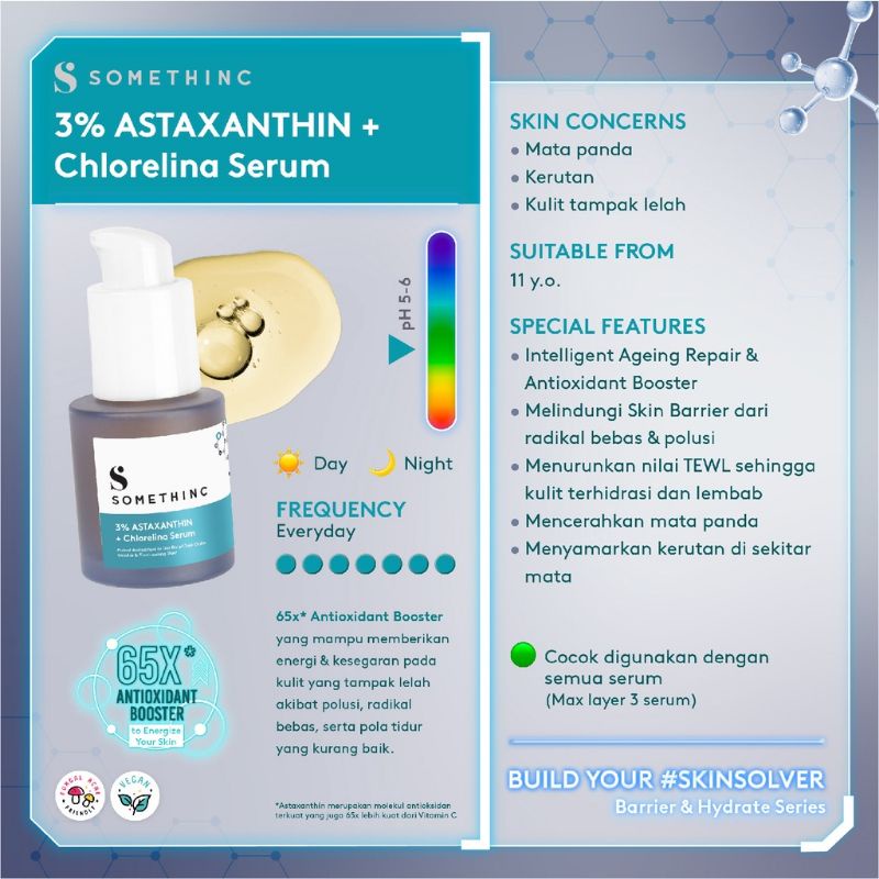 FREE ASTAXANTHINE FULL SIZE (GOSEND/COD) SOMETHINC GLOW MAKER AHA BHA PHA DAILY CLARIFYING TREATMENT TONER GRATIS 3% Astaxanthin + Chlorelina Serum - SERUM ANTI KERUTAN DAN MATA PANDA