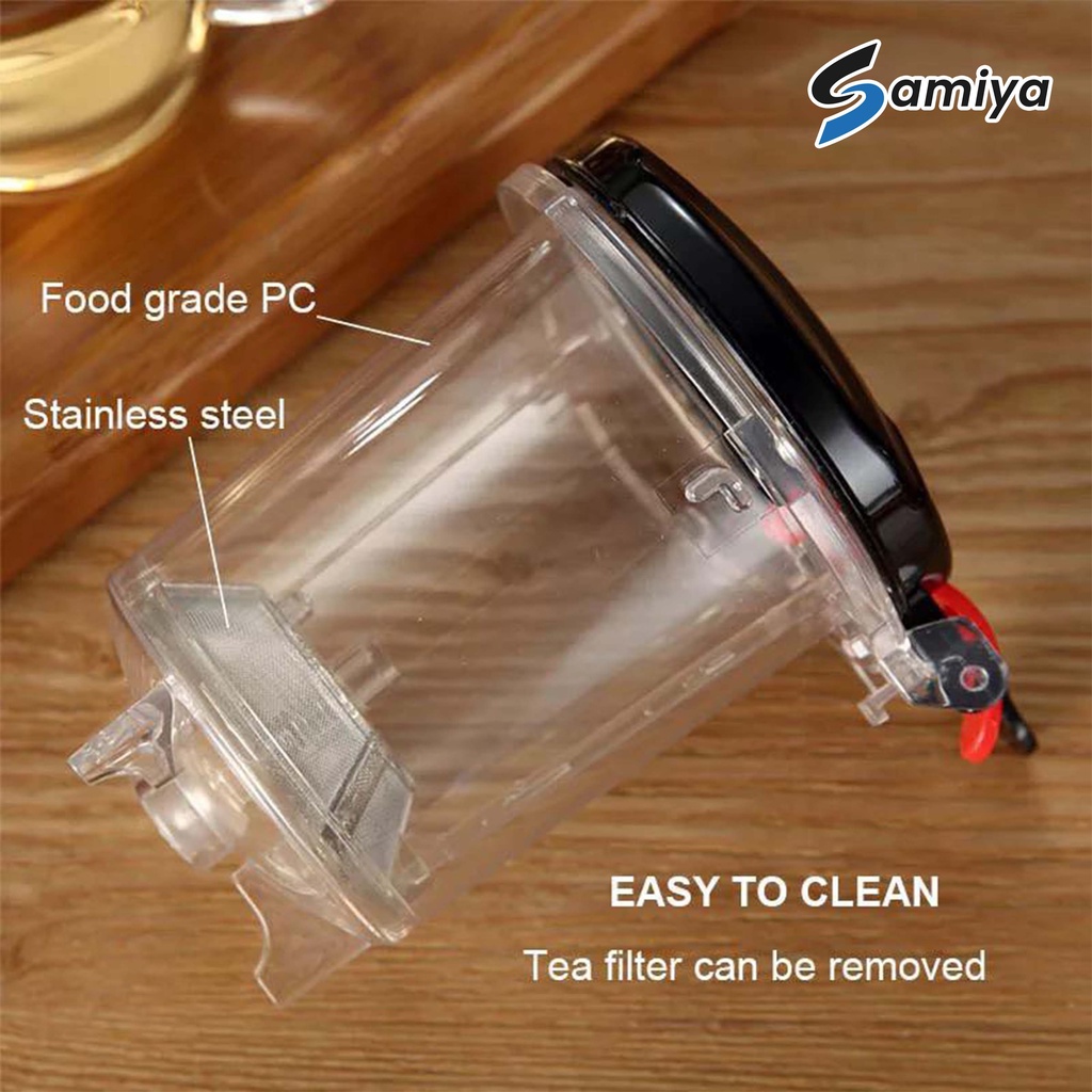 teapot glass infuser borosilicate heat resistant 500ml / teko teh kaca / tea maker saringan filter