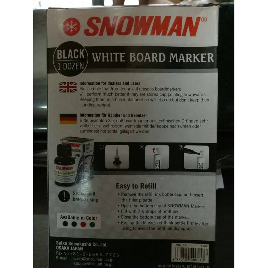 

MURAH SPIDOL SNOWMAN WHITEBOARD ABG 12